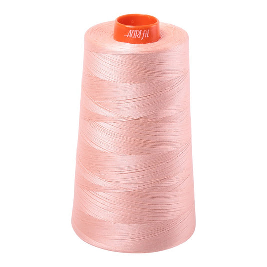 Aurifil 50wt cotton thread cone in Fleshy Pink 2420