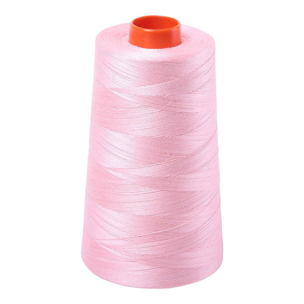 Aurifil 50wt cotton thread cone in Baby Pink 2423