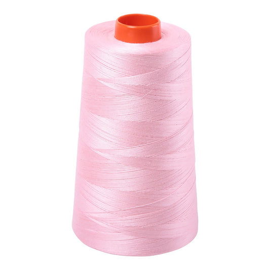 Aurifil 50wt cotton thread cone in Baby Pink 2423