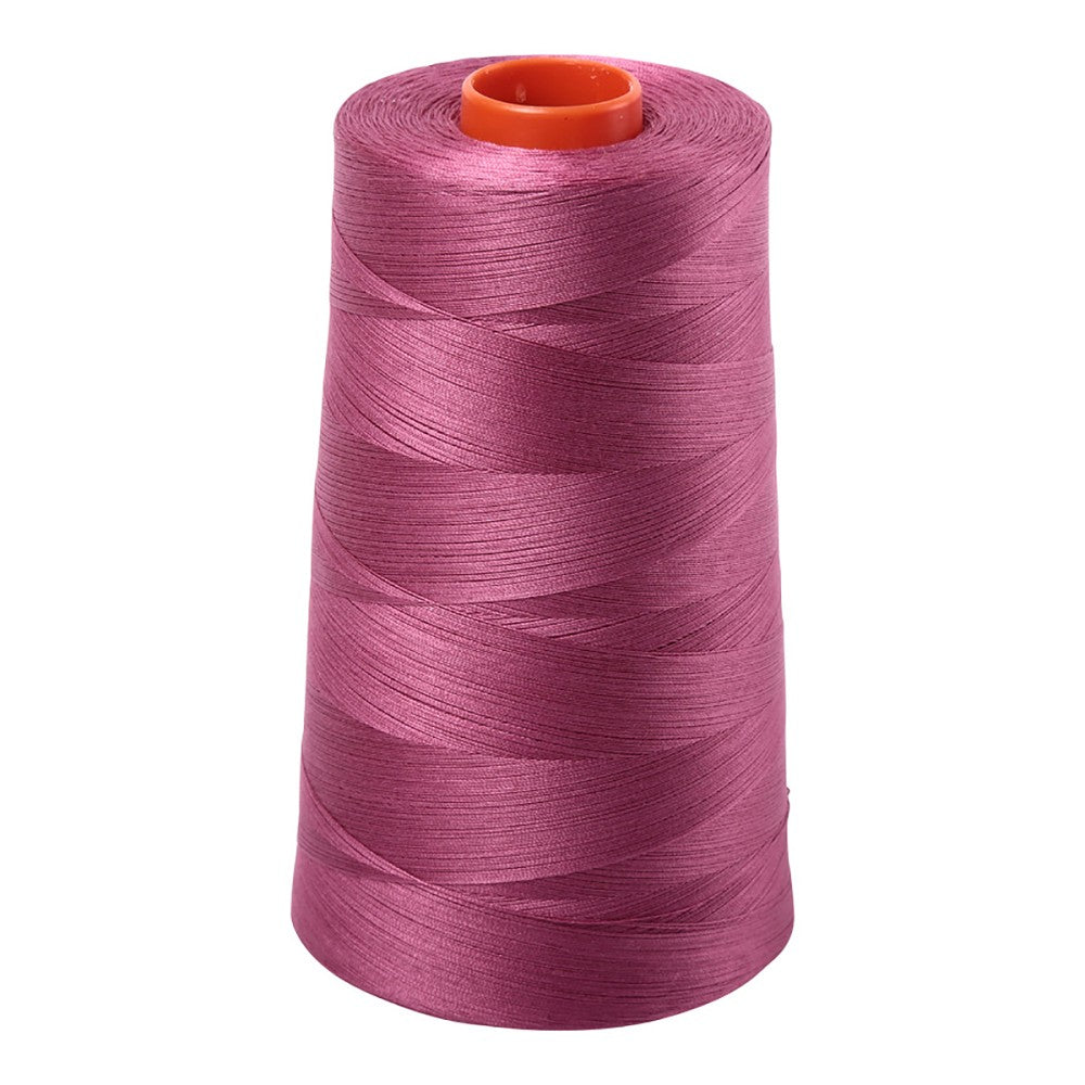 Aurifil 50wt cotton thread cone in Rose 2450