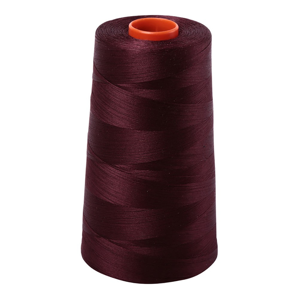 Aurifil 50wt cotton thread cone in Dark Wine 2468