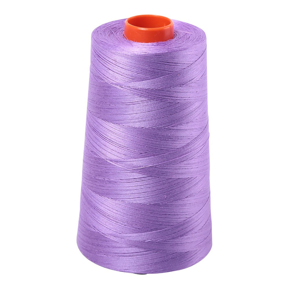 Aurifil 50wt cotton thread cone in Violet 2520