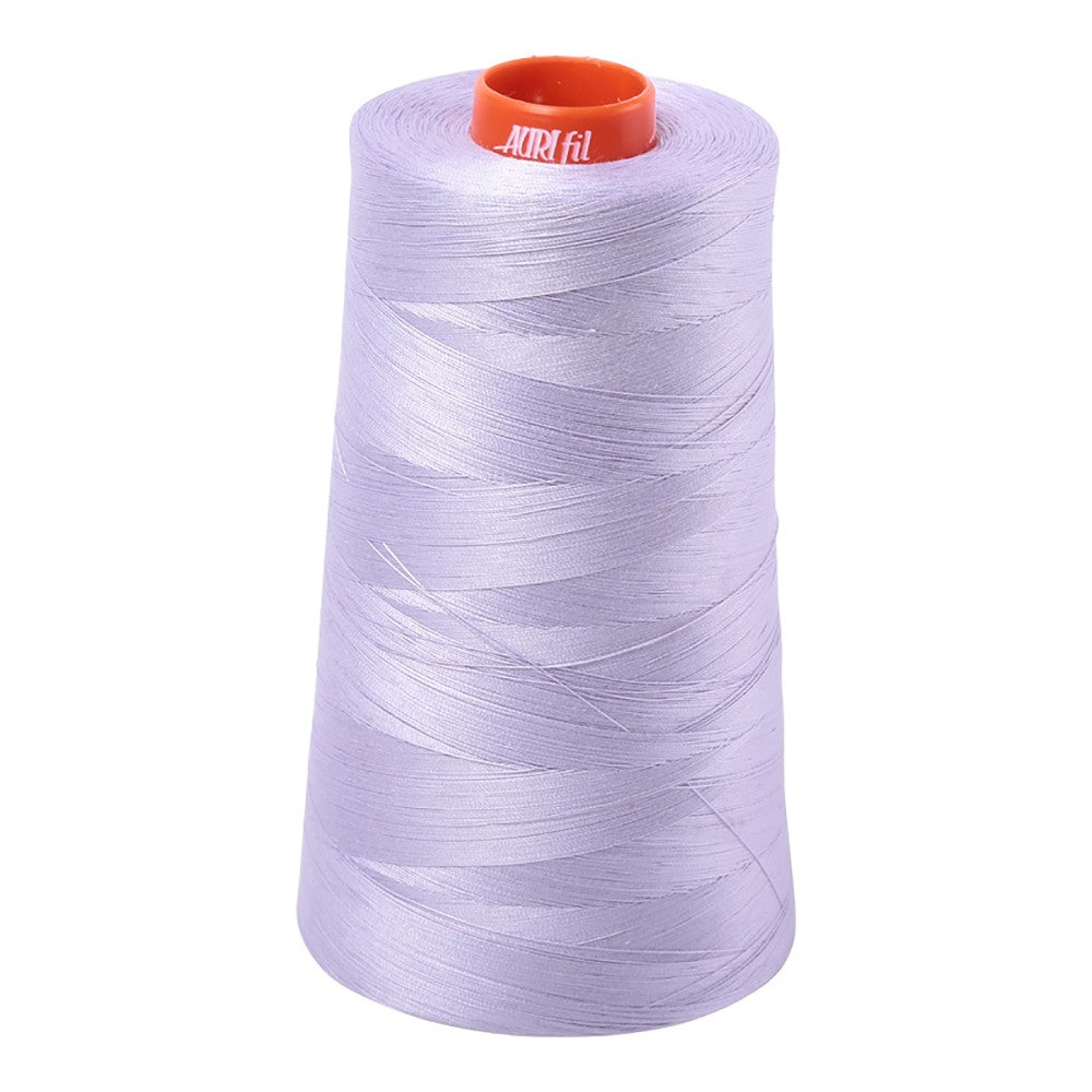 Aurifil 50wt cotton thread cone in Iris 2560