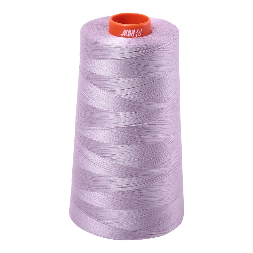 Aurifil 50wt cotton thread cone in Lilac 2562
