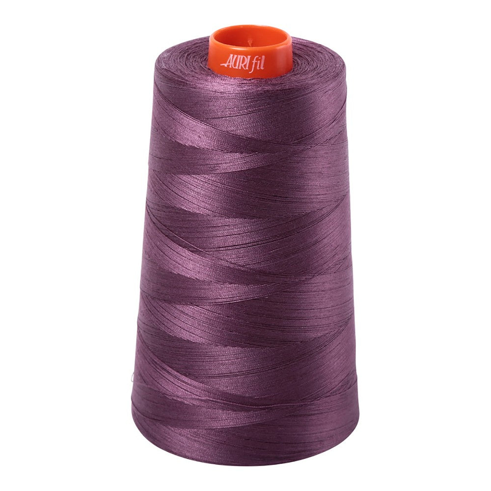 Aurifil 50wt cotton thread cone in Mulberry 2568