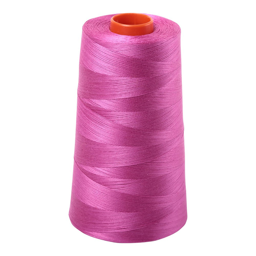 Aurifil 50wt cotton thread cone in Light Magenta 2588