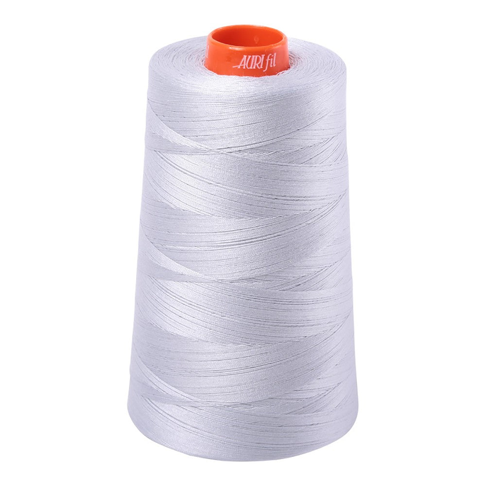 Aurifil 50wt cotton thread cone in Dove 2600