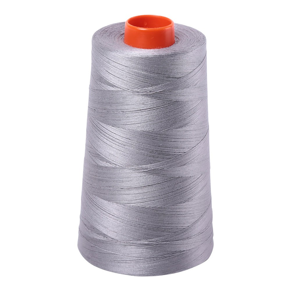 Aurifil 50wt cotton thread cone in Mist 2606