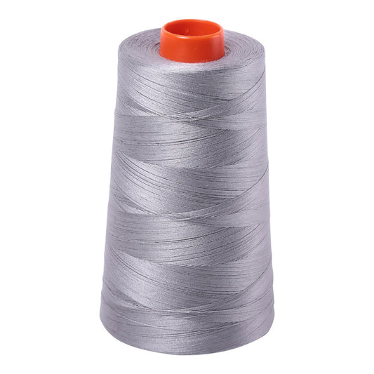 Aurifil 50wt cotton thread cone in Mist 2606