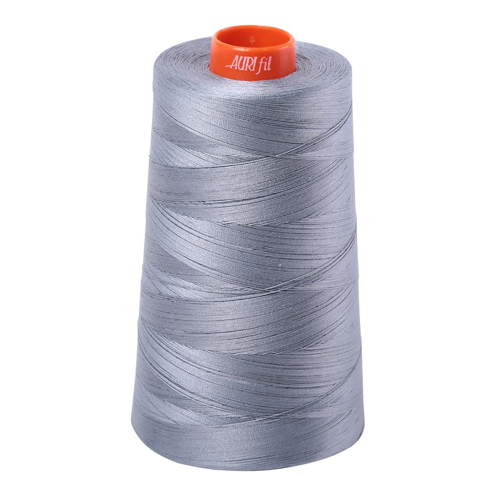Aurifil 50wt cotton thread cone in Light Blue Grey 2610