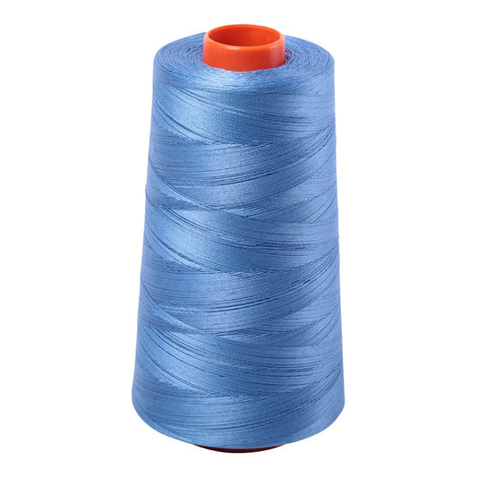 Aurifil 50wt cotton thread cone in Light Wedgewood 2725