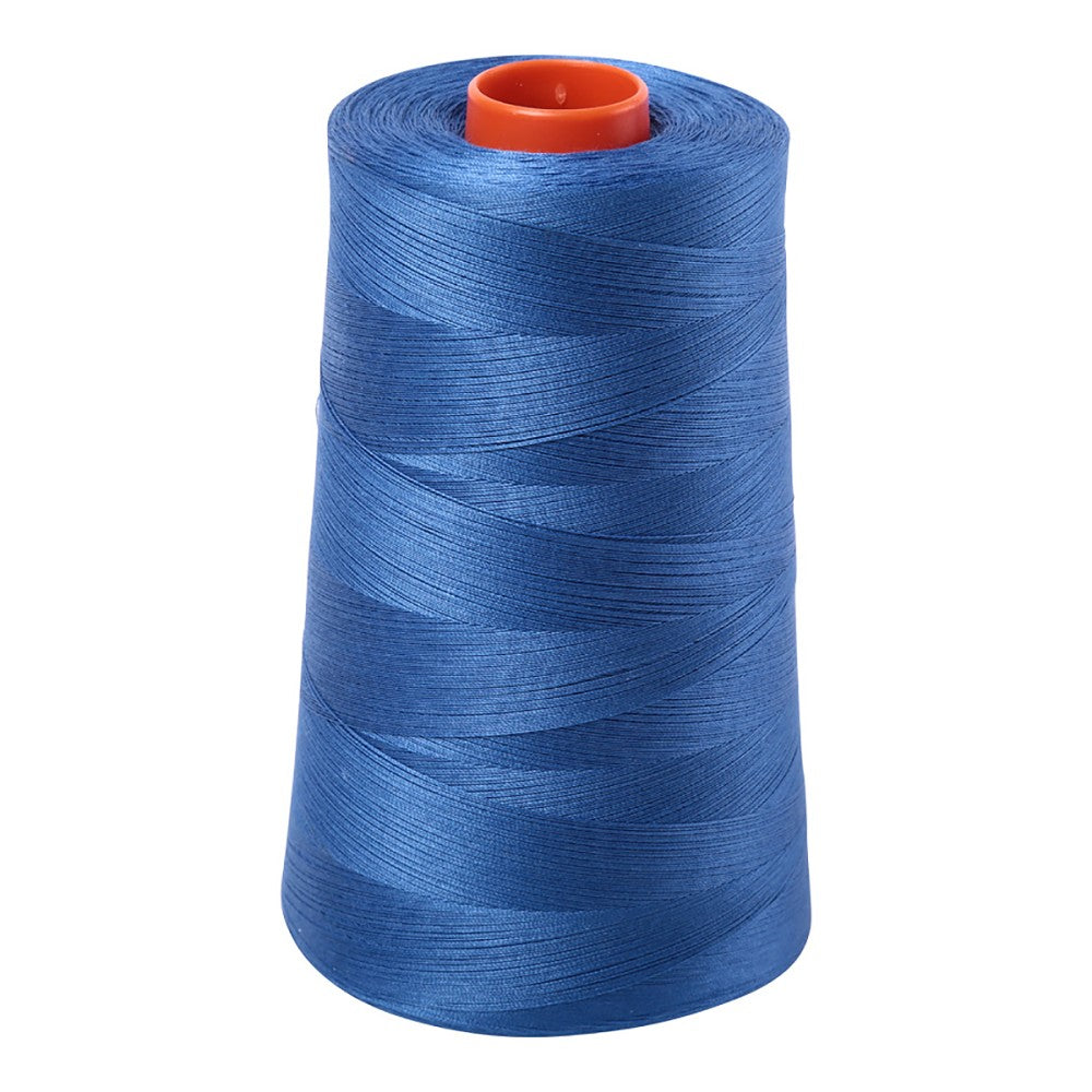 Aurifil 50wt cotton thread cone in Delft Blue 2730