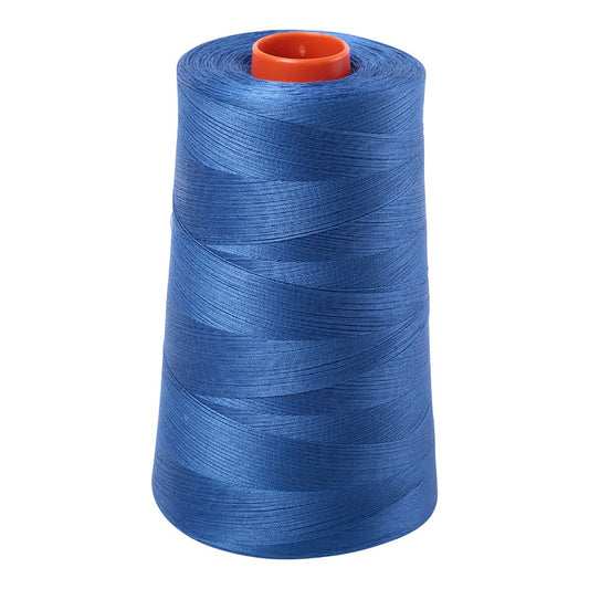 Aurifil 50wt cotton thread cone in Delft Blue 2730