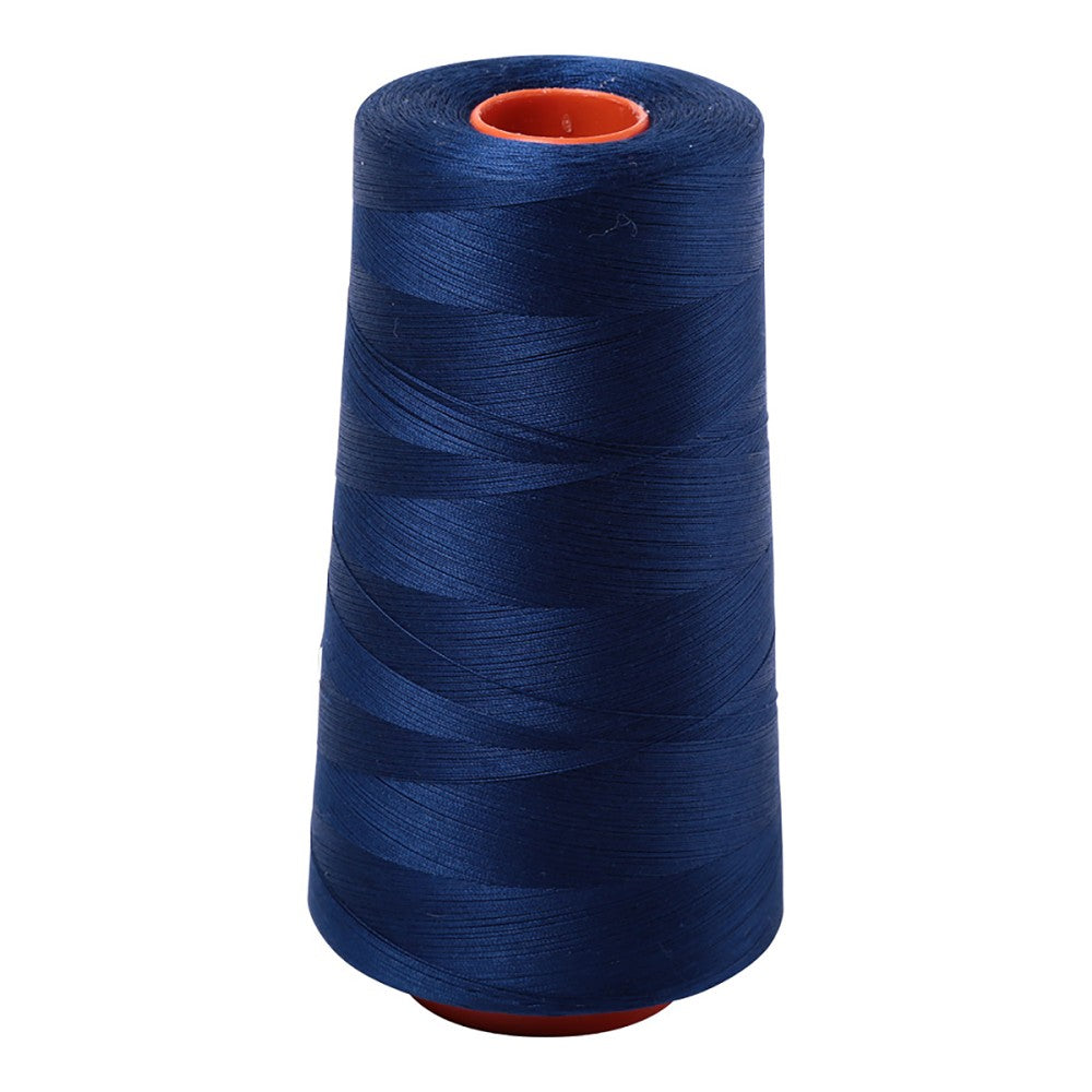 Aurifil 50wt cotton thread cone in Dark Delft Blue 2780