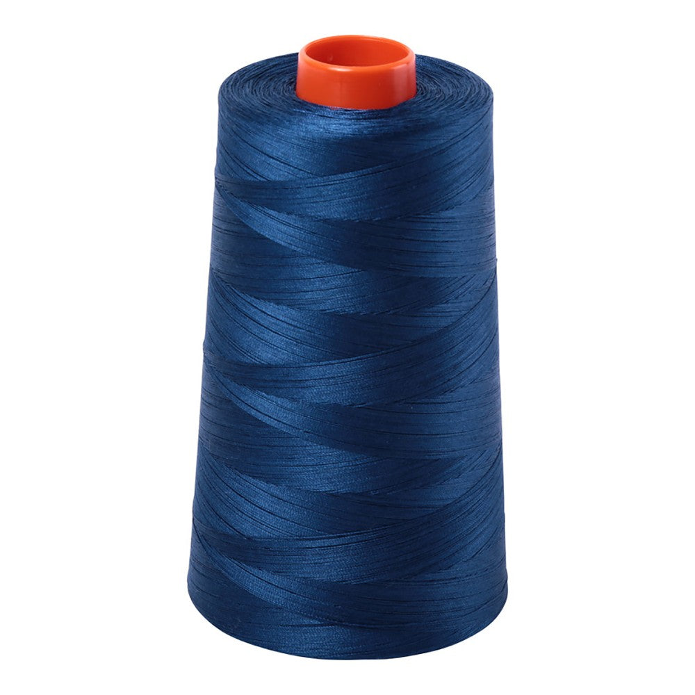 Aurifil 50wt cotton thread cone in Medium Delft Blue 2783
