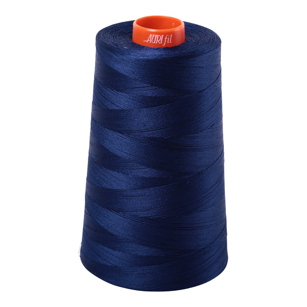 Aurifil 50wt cotton thread cone in Dark Navy 2784