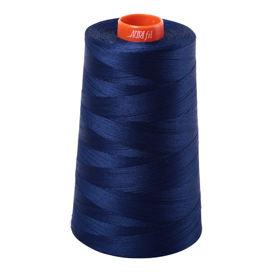 Aurifil 50wt cotton thread cone in Dark Navy 2784