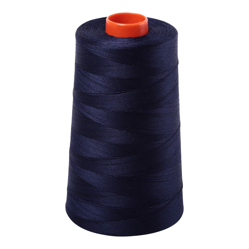 Aurifil 50wt cotton thread cone in Very Dark Navy 2785