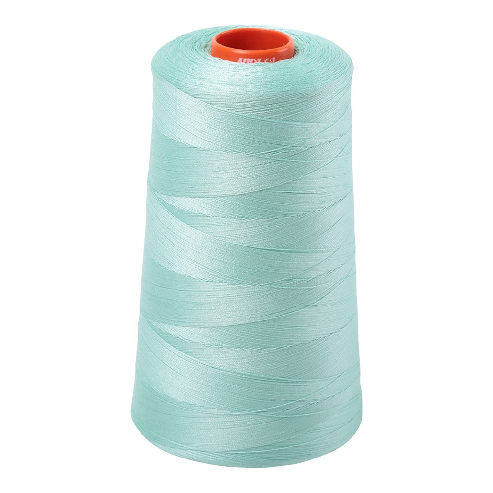Aurifil 50wt cotton thread cone in Medium Mint 2835