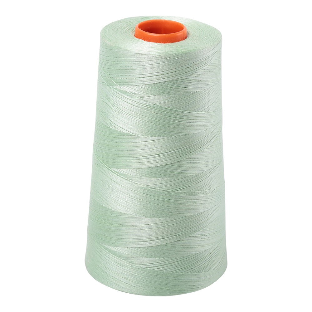 Aurifil 50wt cotton thread cone in Pale Green 2880