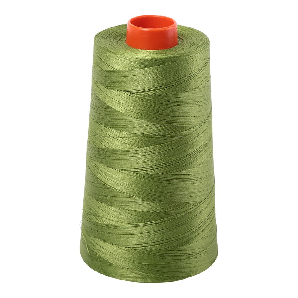 Aurifil 50wt cotton thread cone in Fern Green 2888