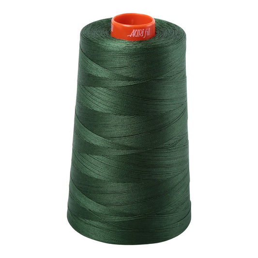 Aurifil 50wt cotton thread cone in Pine 2892