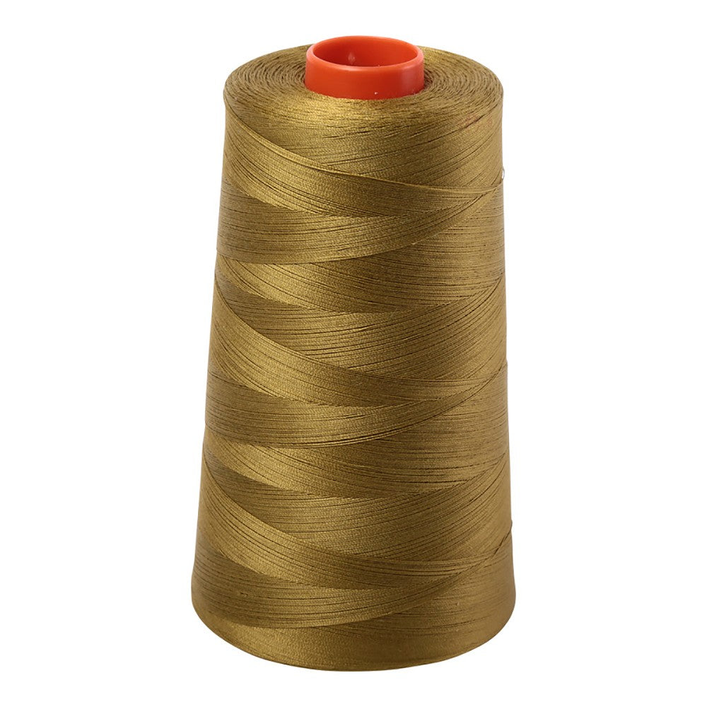 Aurifil 50wt cotton thread cone in Medium Olive 2910