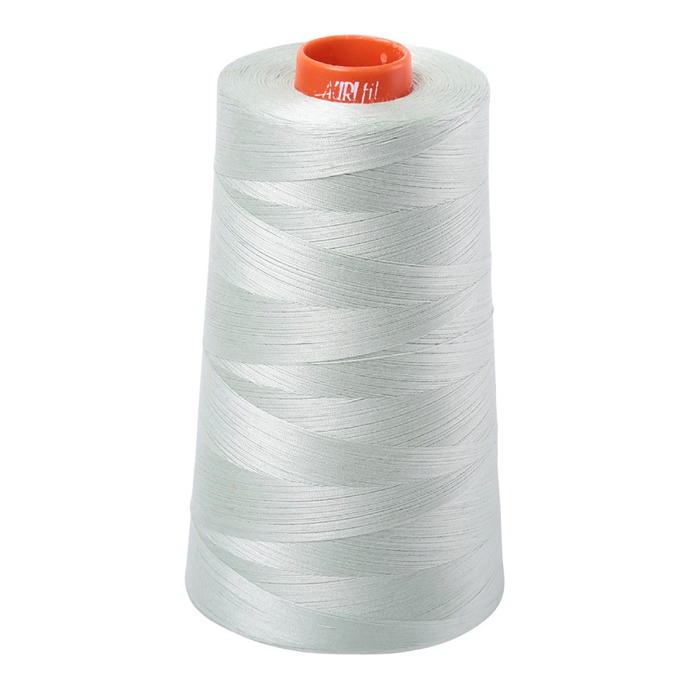 Aurifil 50wt cotton thread cone in Platinum 2912