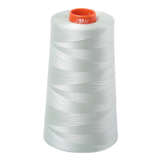 Aurifil 50wt cotton thread cone in Platinum 2912
