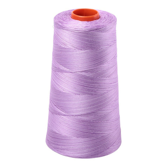 Aurifil 50wt cotton thread cone in Variegated Fresh Lilac 3840