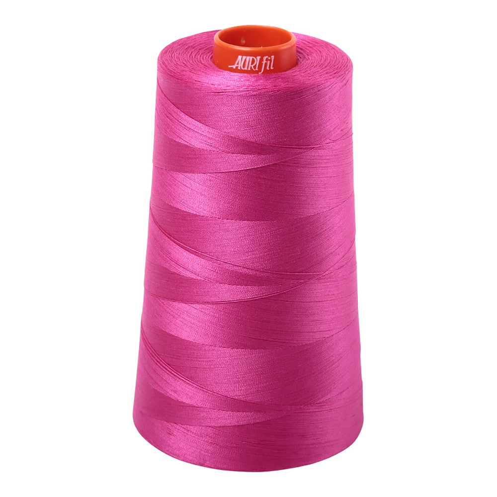 Aurifil 50wt cotton thread cone in Fuchsia 4020