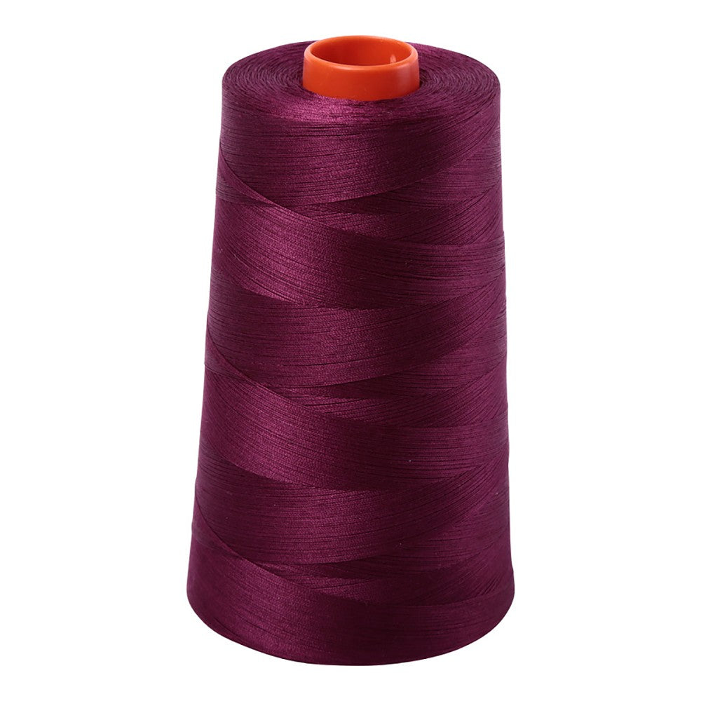 Aurifil 50wt cotton thread cone in Plum 4030