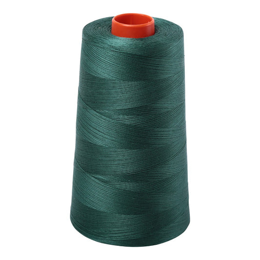 Aurifil 50wt cotton thread cone in Turf Green 4129