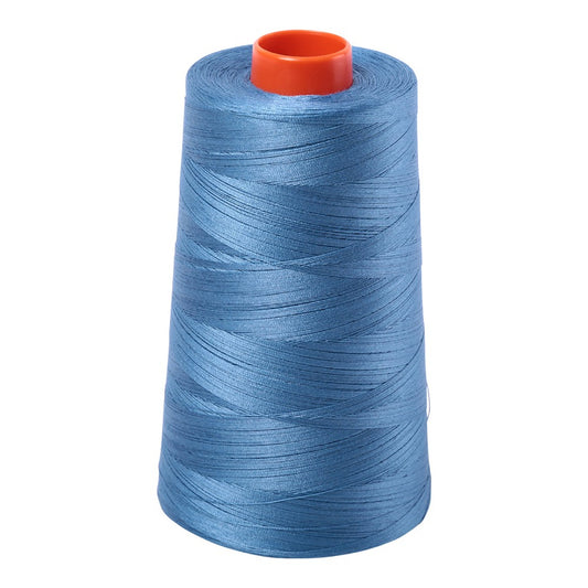 Aurifil 50wt cotton thread cone in Wedgewood 4140