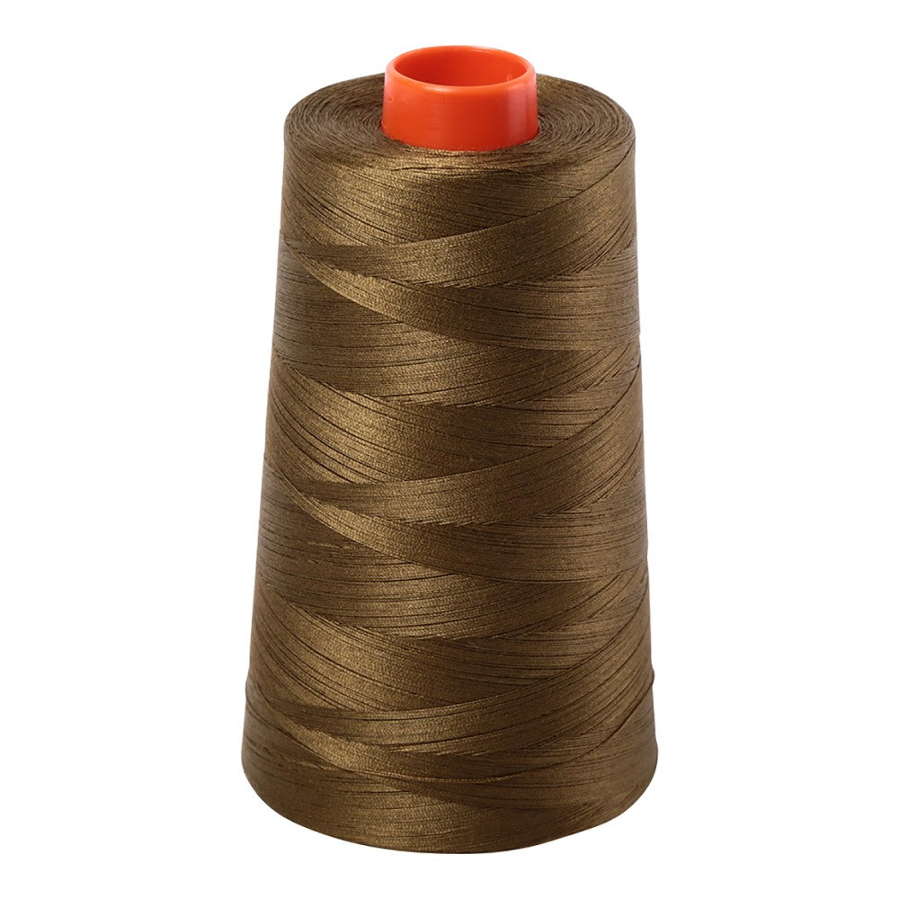 Aurifil 50wt cotton thread cone in Dark Olive 4173