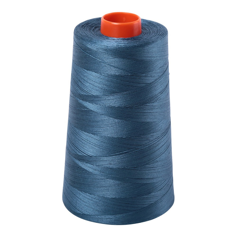 Aurifil 50wt cotton thread cone in Smoke Blue 4644