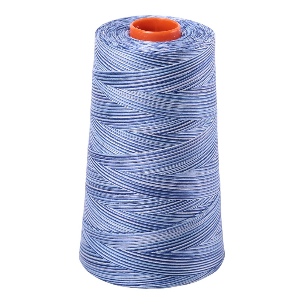Aurifil 50wt cotton thread cone in Variegated Storm at Sea 4655