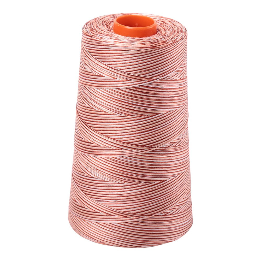 Aurifil 50wt cotton thread cone in Variegated Cinnamon Sugar 4656