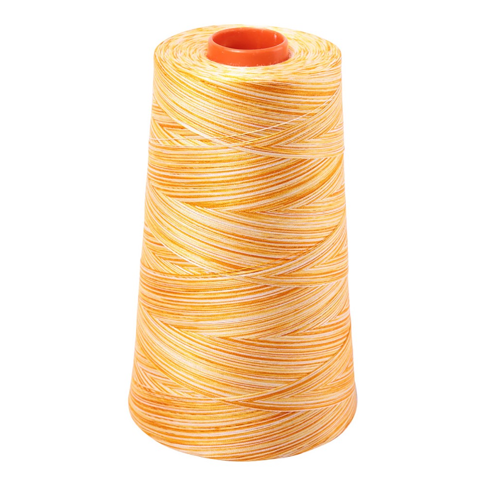 Aurifil 50wt cotton thread cone in Variegated Limoni di Monterosso 4658
