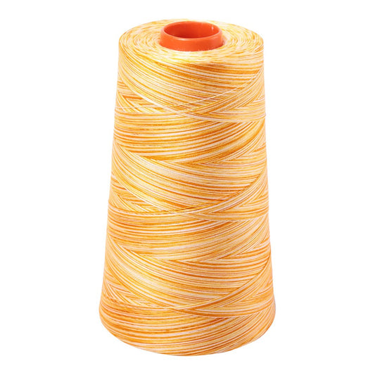 Aurifil 50wt cotton thread cone in Variegated Limoni di Monterosso 4658