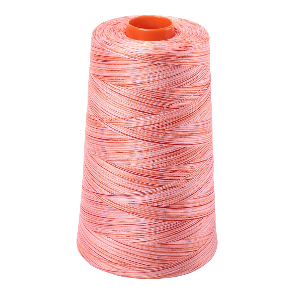 Aurifil 50wt cotton thread cone in Variegated Mango Mist 4659