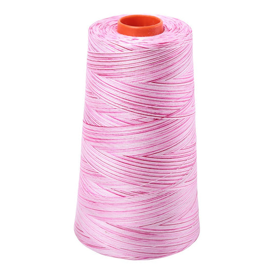 Aurifil 50wt cotton thread cone in Variegated Pink Taffy 4660