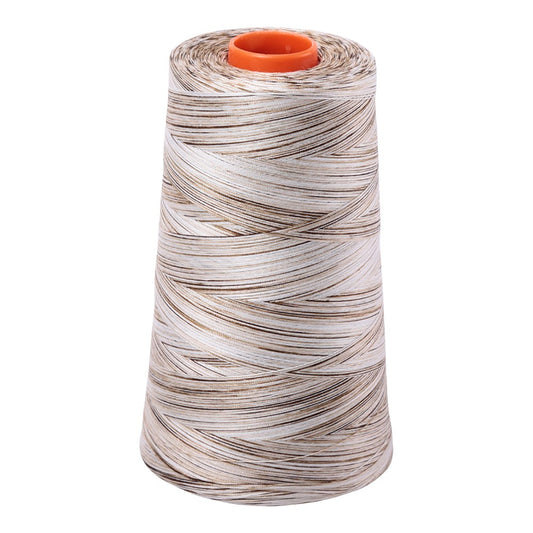 Aurifil 50wt cotton thread cone in Variegated Nutty Nougat 4667