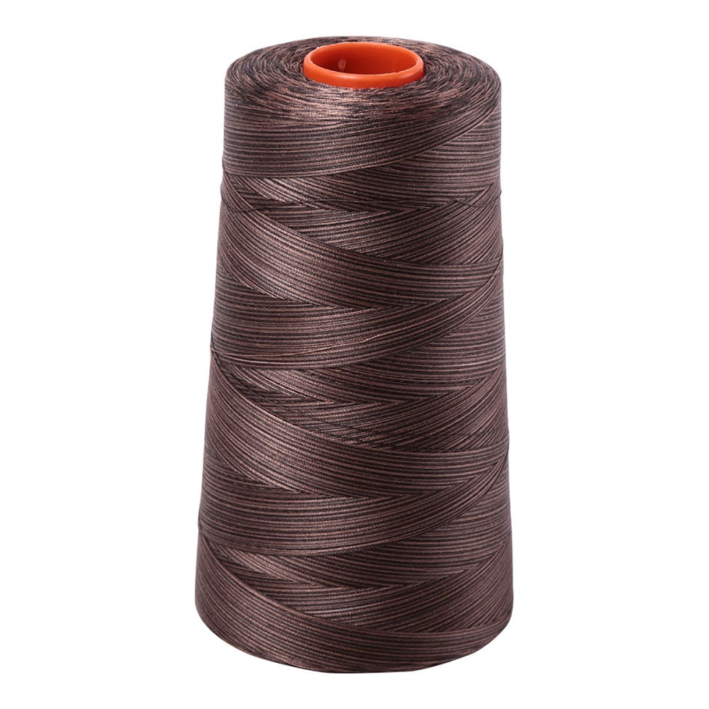 Aurifil 50wt cotton thread cone in Variegated Mocha Mousse 4671