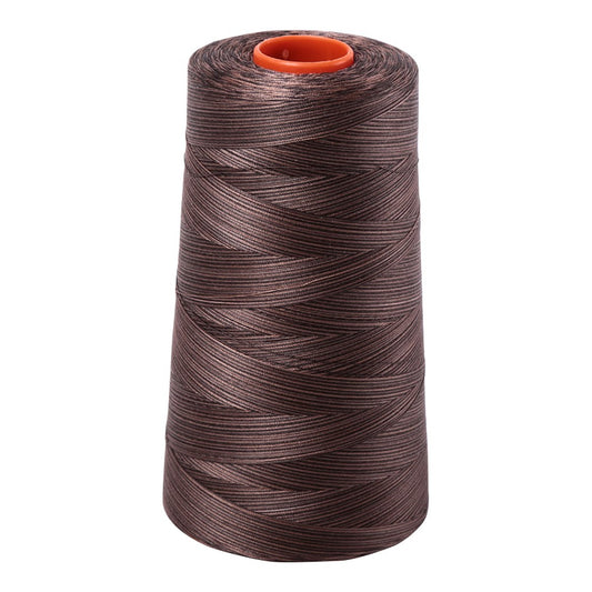 Aurifil 50wt cotton thread cone in Variegated Mocha Mousse 4671
