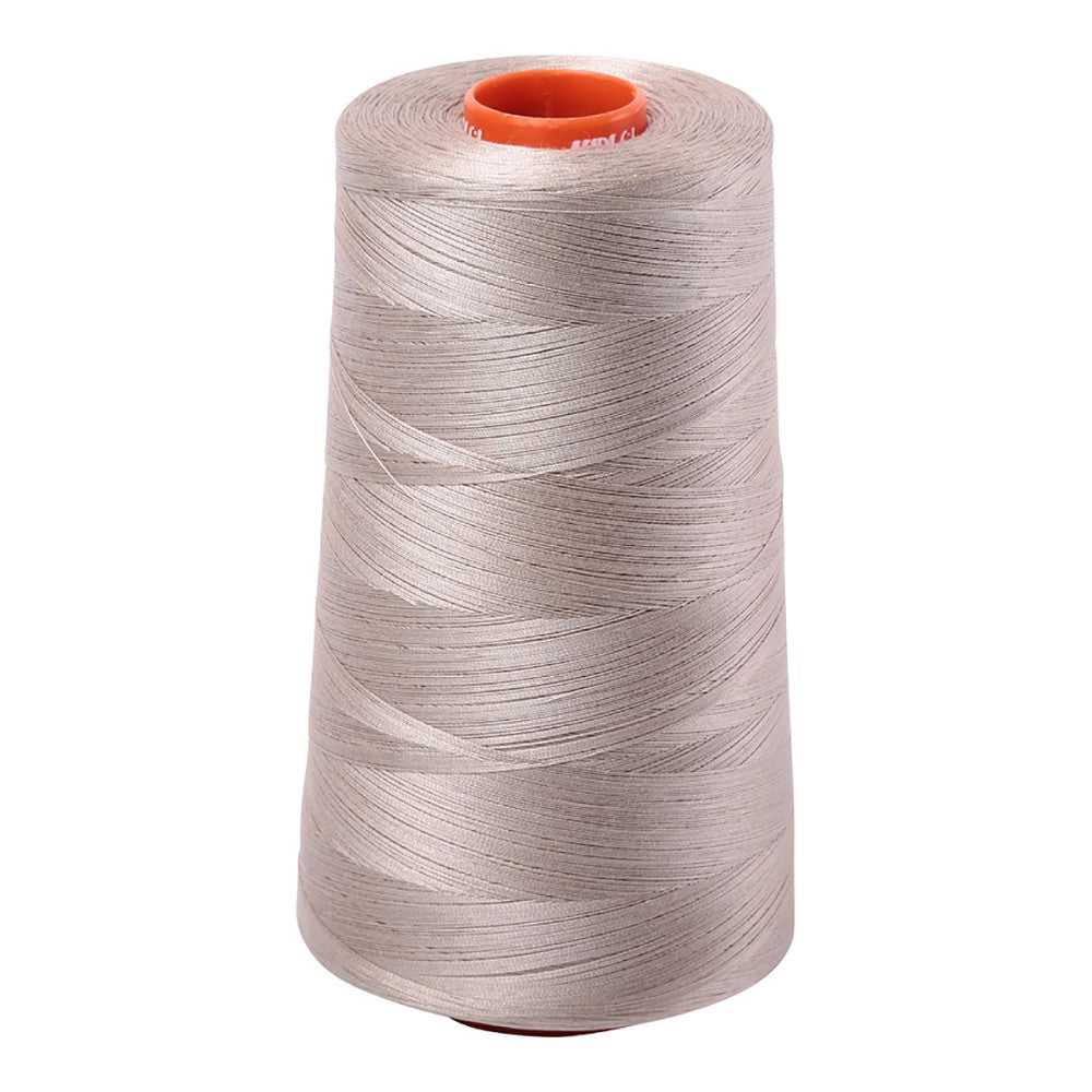 Aurifil 50wt cotton thread cone in Rope Beige 5011