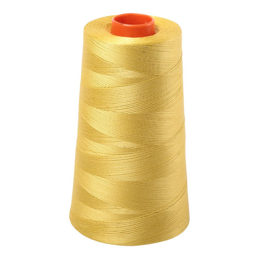 Aurifil 50wt cotton thread cone in Gold Yellow 5015