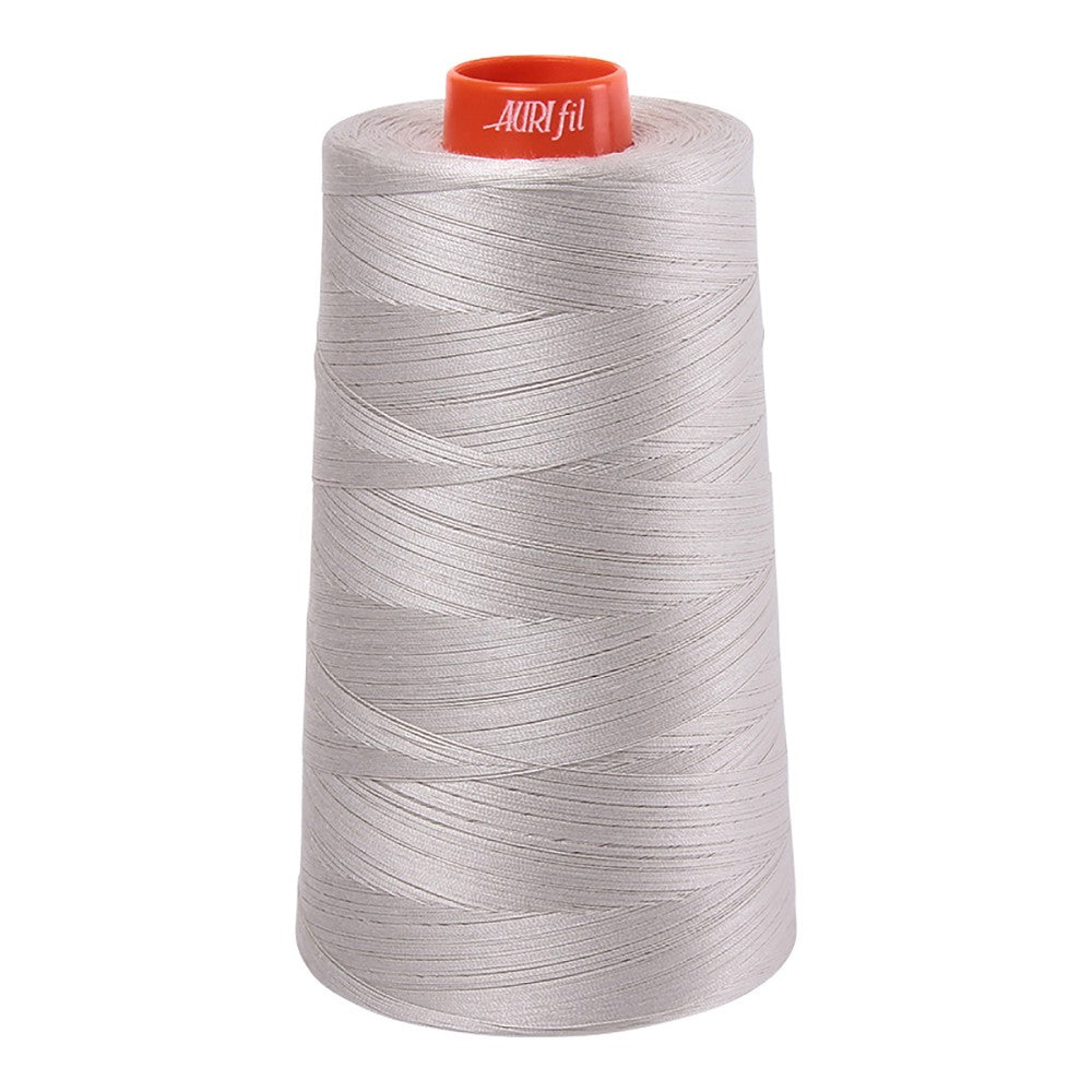 Aurifil 50wt cotton thread cone in Moonshine 6724