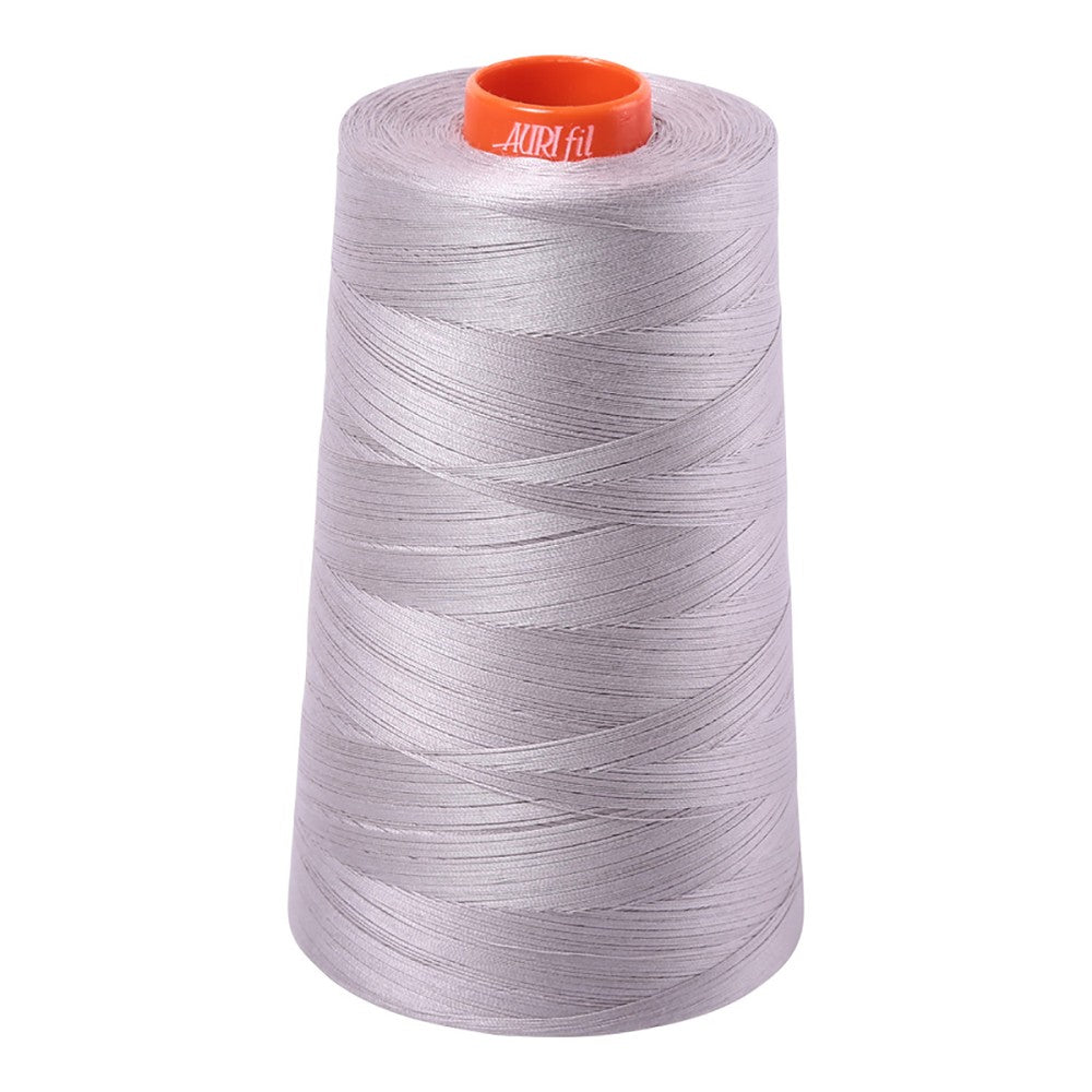 Aurifil 50wt cotton thread cone in Xanadu 6727