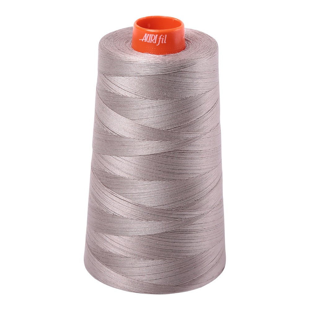 Aurifil 50wt cotton thread cone in Steampunk 6730